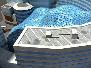 office mall building low poly Modèle 3D