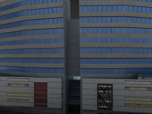 office mall building low poly Modèle 3D