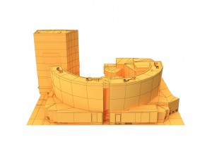 office mall building low poly Modèle 3D