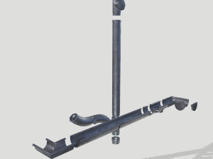 old aluminium gutter system pbr 3D 模型