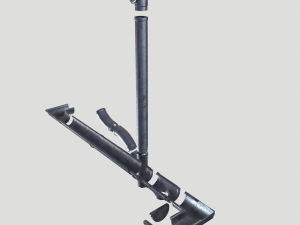 old aluminium gutter system pbr 3D-Modell