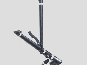 old aluminium gutter system pbr 3D Model