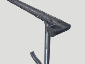 old aluminium gutter system pbr 3D-Modell