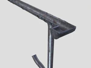 old aluminium gutter system pbr 3D Model