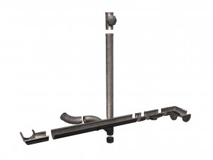 old aluminium gutter system pbr 3D-Modell