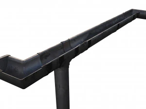 old aluminium gutter system pbr 3D Model