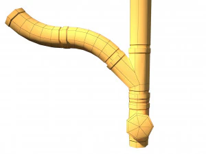 old aluminium gutter system pbr 3D Model