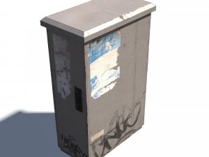 old aluminium gutter system pbr 3D Model