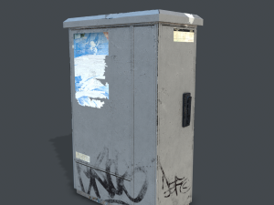 old aluminium gutter system pbr 3D Модель