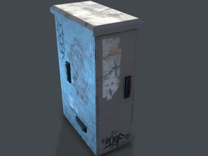 old aluminium gutter system pbr 3D Model