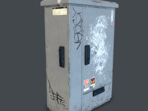 old aluminium gutter system pbr 3D Модель
