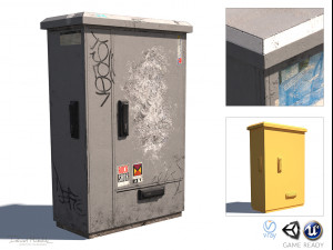 old aluminium gutter system pbr 3D Модель