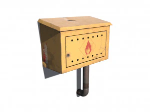 газовый ящик пбр 3D Модель