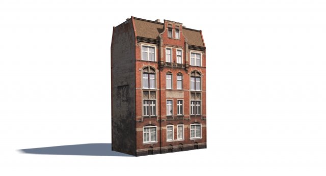 apartment house 192 low poly 3d 3D Модель .c4d .max .obj .3ds .fbx .stl .blend 