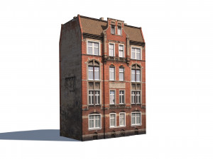 apartment house 192 low poly 3d 3D Model