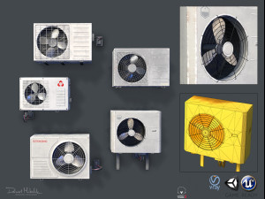 air conditioning pbr Modelo 3D