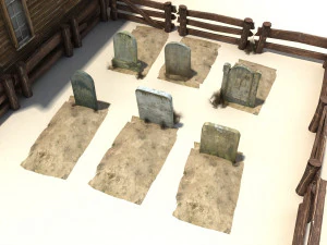 low poly wild west church 3D Model