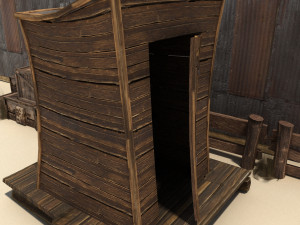 low poly wild west buildings 2 Modèle 3D