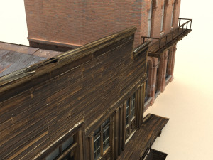 low poly wild west buildings 3D Модель