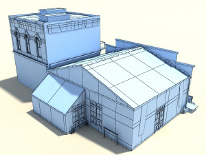 low poly wild west buildings 3D Модель