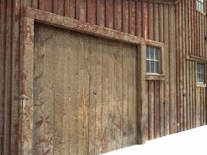 low poly wild west barn 3D Model