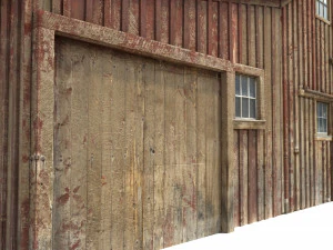 low poly wild west barn 3D Model