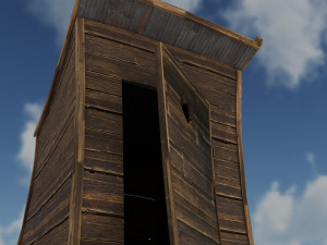 low poly wild west toilet 3D Модель