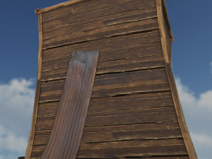 low poly wild west toilet 3D Модель
