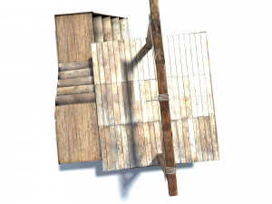 low poly wild west gallow 3D 模型
