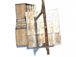 low poly wild west gallow 3D Model