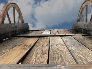 low poly wild west cart Modèle 3D