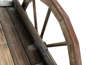 low poly wild west cart Modèle 3D