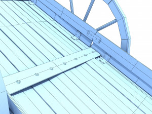 low poly wild west cart Modèle 3D