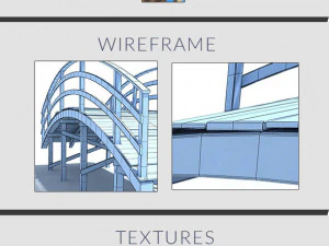 ponte basso poli Modello 3D