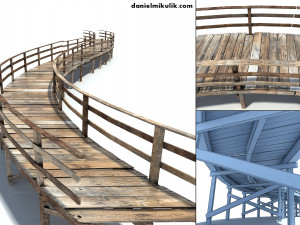 footbridge low poly 3D 모델