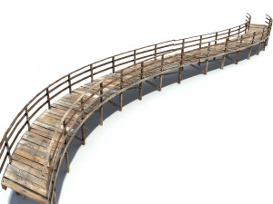 footbridge low poly Modèle 3D