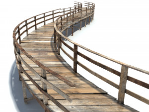 footbridge low poly Modèle 3D