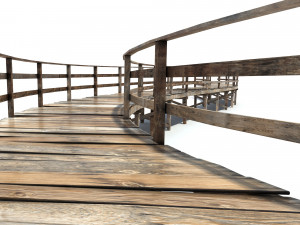footbridge low poly Modèle 3D