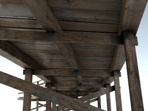 footbridge low poly Modèle 3D