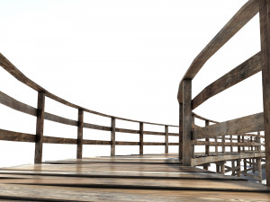 footbridge low poly Modèle 3D