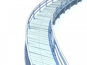 footbridge low poly Modèle 3D