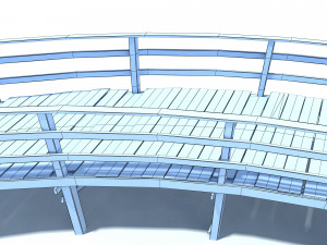 footbridge low poly Modèle 3D