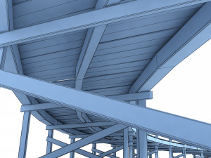 footbridge low poly Modèle 3D
