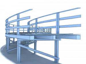 footbridge low poly 3D Model