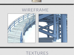 footbridge low poly Modèle 3D