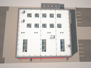 cargo building Model 3D