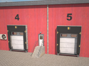 cargo building Model 3D