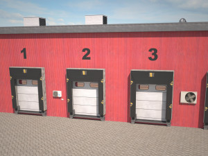 cargo building Model 3D