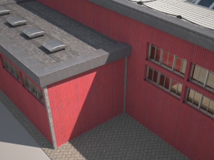 cargo building Model 3D