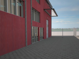 cargo building Model 3D